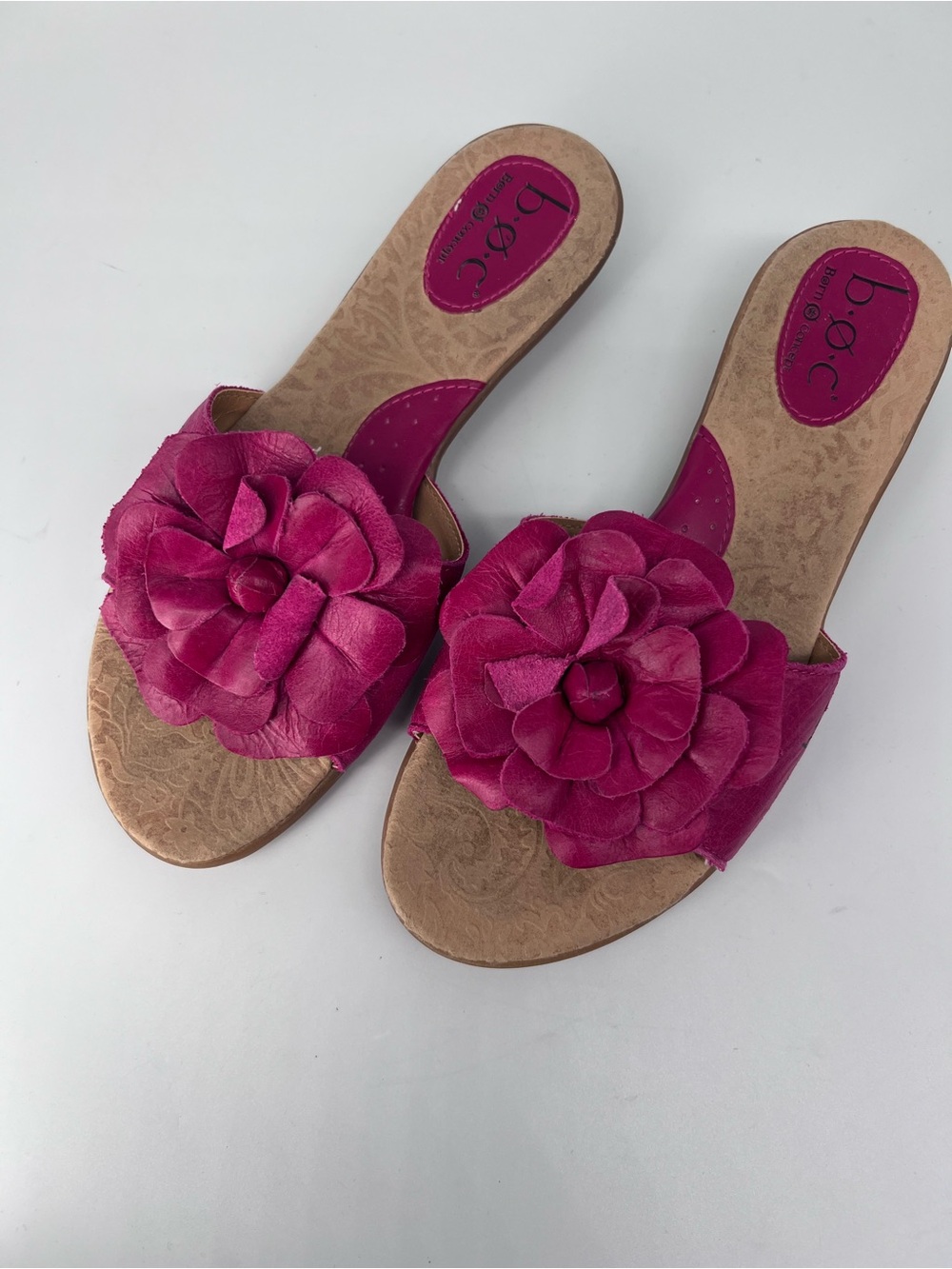 b.o.c. Fuchsia Floral Slide Clogs